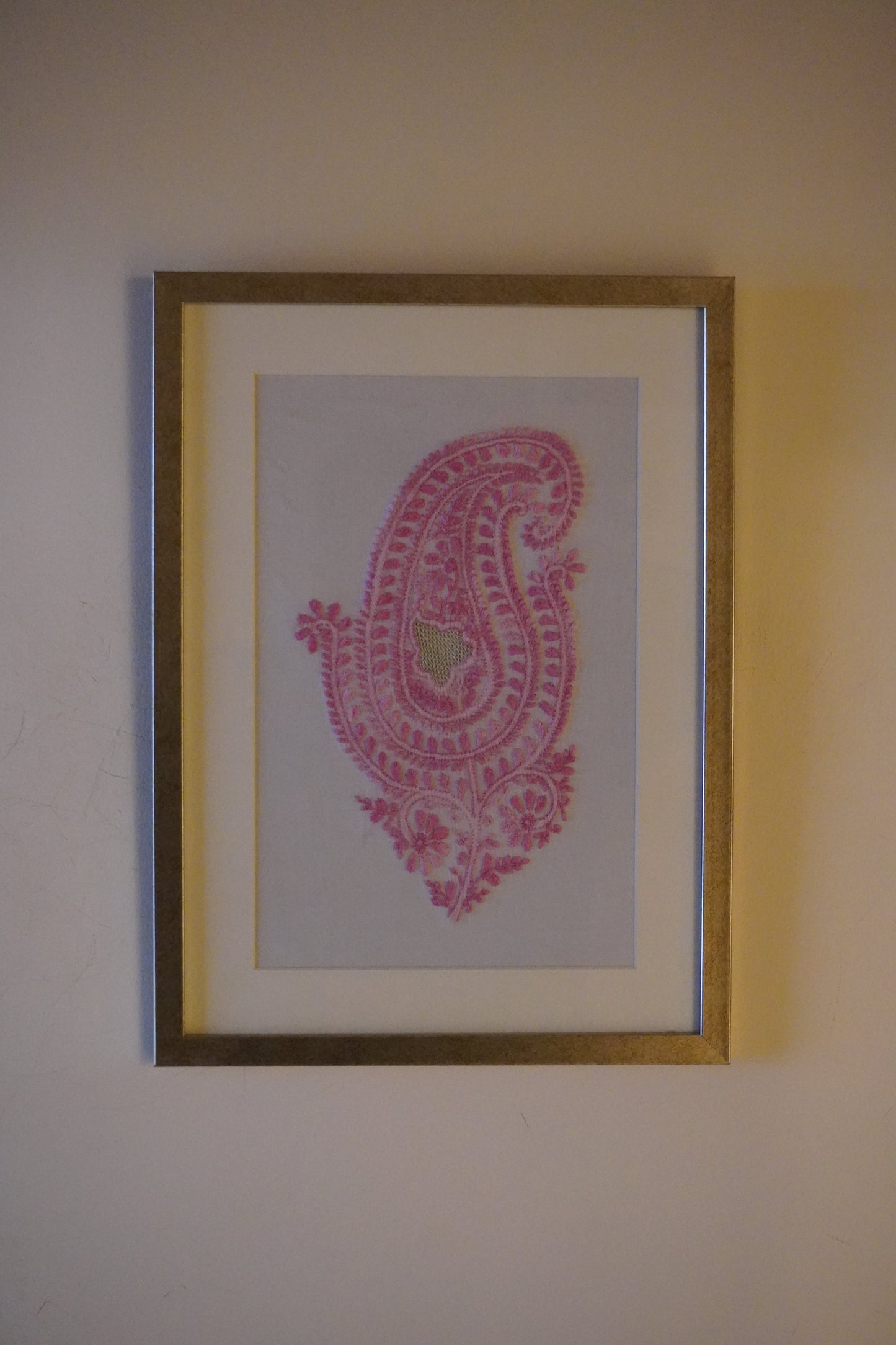 Chikankari embroidery frame for wall decoration